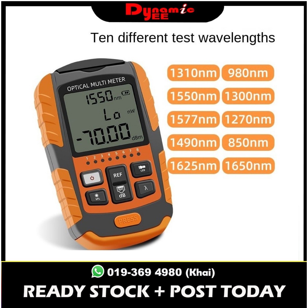 5G OPM Optical Power Meter VFL Visual Fault Locator Network Test LED