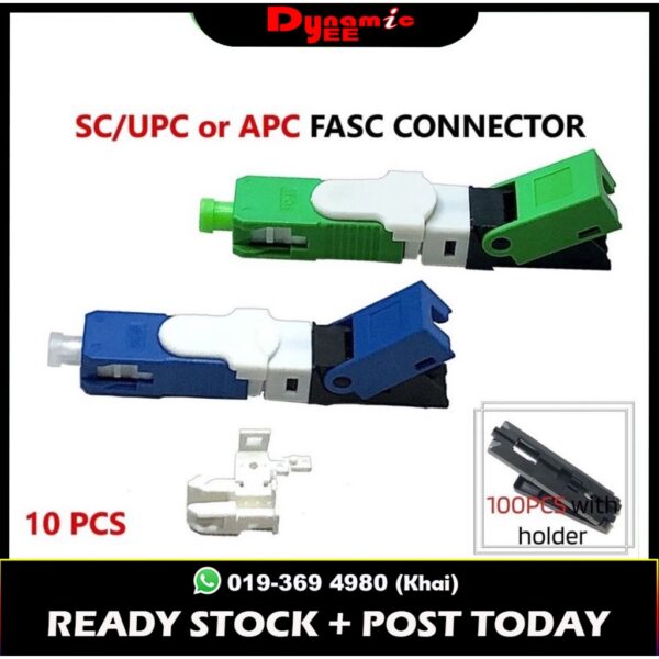 10 Pcs FTTH SC UPC SC APC Fiber Optic Connector FASC Connector 0.2 dB ...