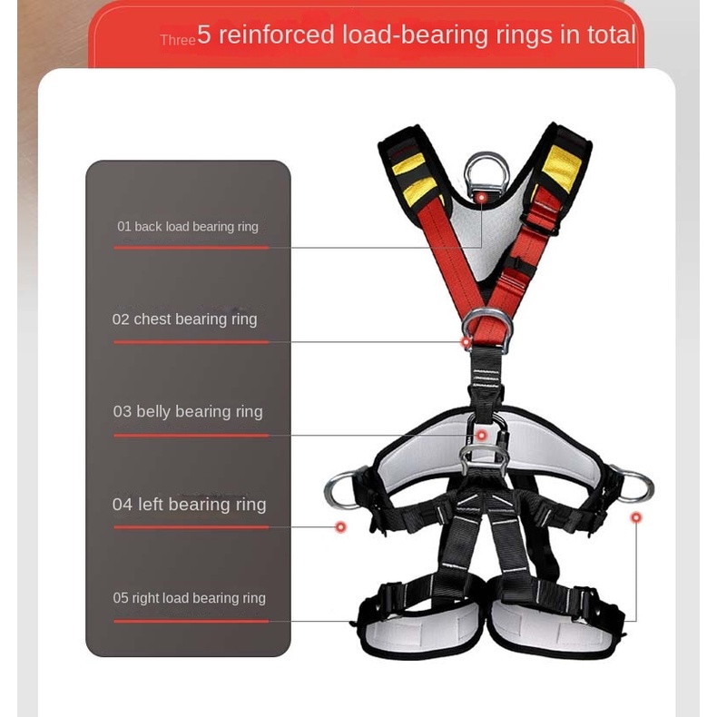 Full Body Safety Harness XD-A9516 with 5 Point D-Ring Equipment EN 361 ...