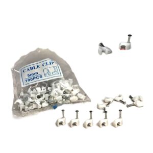 Cable Clip 4mm, 5mm, 6mm, 10mm 100pcs (for ib drop cable, microduct, RG6 cable, astro mytv cable, ug indoor cable) CC101