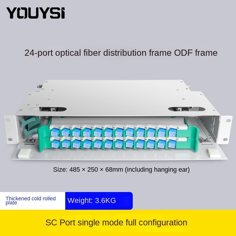 24 Core Full Spec Telecom-Grade Optical Distribution Frame ODF Rack Optical Cable Welding Box ODF101