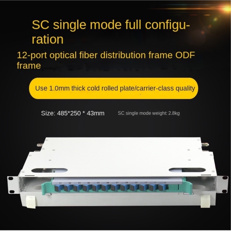 12 Core Full Spec Telecom-Grade Optical Distribution Frame ODF Rack Optical Cable Welding Box ODF101