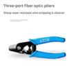 Optical Fiber Stripper Fiber Optic Cable Clamps Mille Pliers Three-Port Mille PliersCFS-3Rubber-Covered Wire FS401 - Image 2