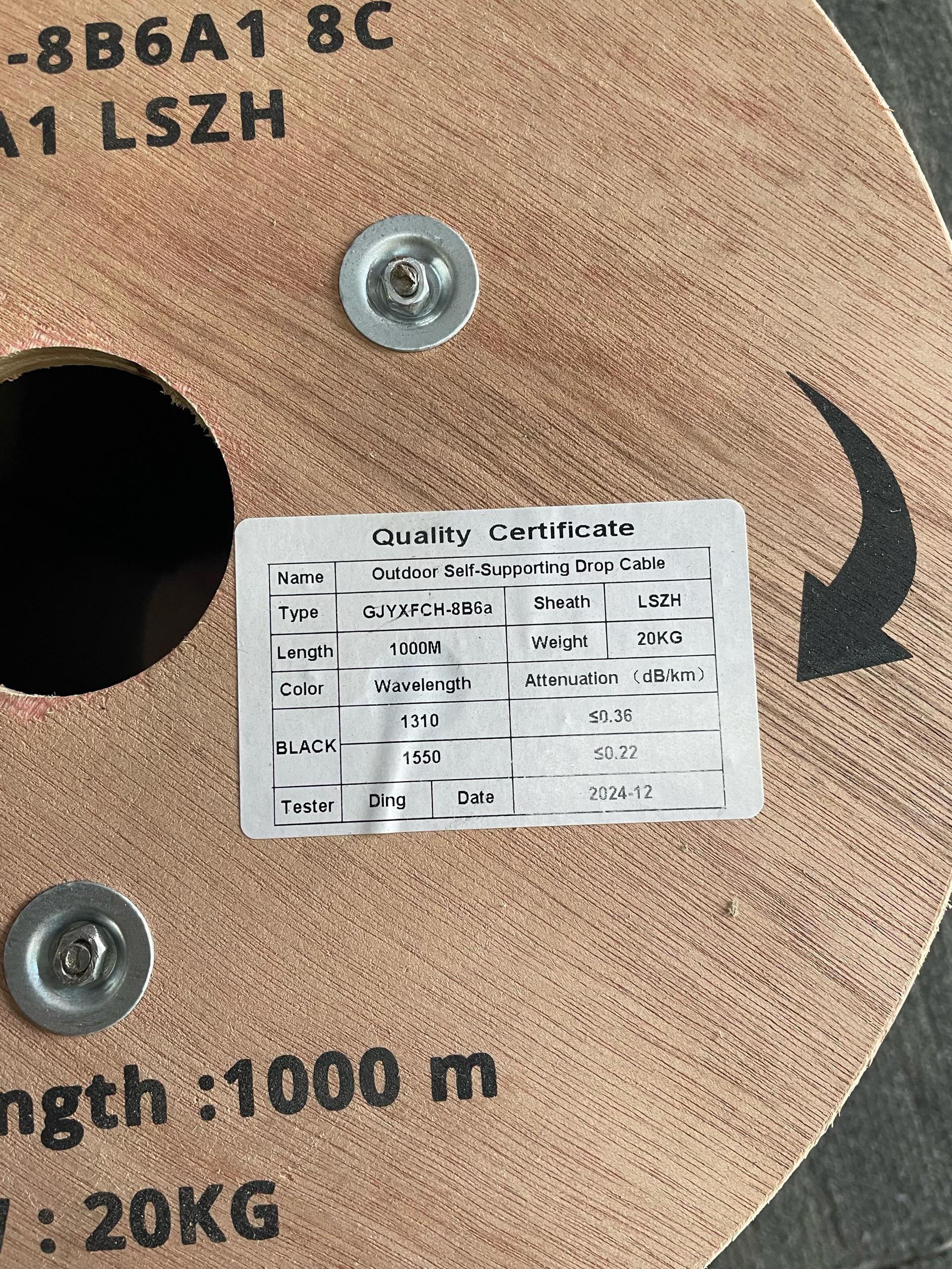 FTTH 8 Core Outdoor IB Drop Fiber Cable 1000m (FRP)GJYXFCH-8B6A1 G657A1 IB203 - Image 5