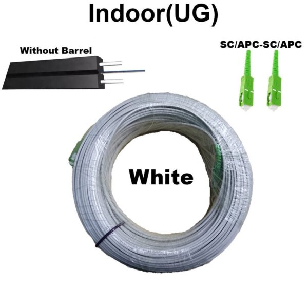 Pre-Connectorized UG WHITE SC/APC-SC/APC Single Mode UG Drop Fiber Optic Patch Cord INDOOR PR30 - Image 2