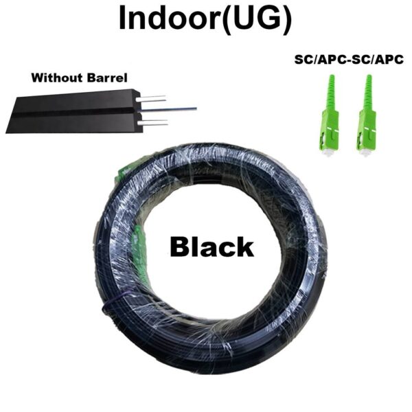 Pre-Connectorized UG BLACK SC/APC-SC/APC Single Mode UG Drop Fiber Optic Patch Cord INDOOR PR30 - Image 2