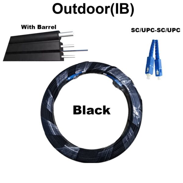 Pre-Connectorized IB BLACK SC/UPC-SC/UPC Single Mode Amored High strength Drop Fiber Optic Patch Cord GJYXFCH PR301 - Image 2