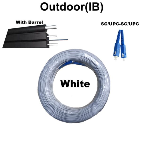 Pre-Connectorized IB WHITE SC/UPC-SC/UPC Single Mode Amored High strength Drop Fiber Optic Patch Cord GJYXFCH PR301 - Image 2
