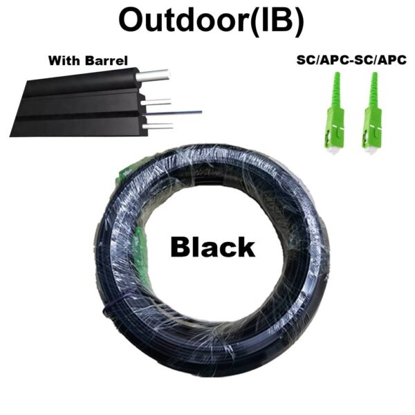Pre-Connectorized IB BLACK SC/APC-SC/APC Single Mode Amored High strength Drop Fiber Optic Patch Cord GJYXFCH PR301 - Image 2