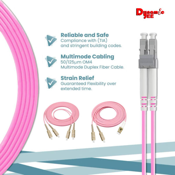 OM4 DUPLEX Multimode Fiber Patch Cord Cable SC/UPC-SC/UPC 2.0mm AQUA (1|2|3|5|10M) PCM201 - Image 3