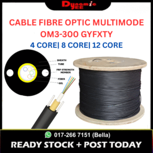 Cabel Fiber Optic OM3 300M GYFXTY | 4 Core / 8 Core / 12 Core | Outdoor Multimode 50/125µm | Duct OFC701