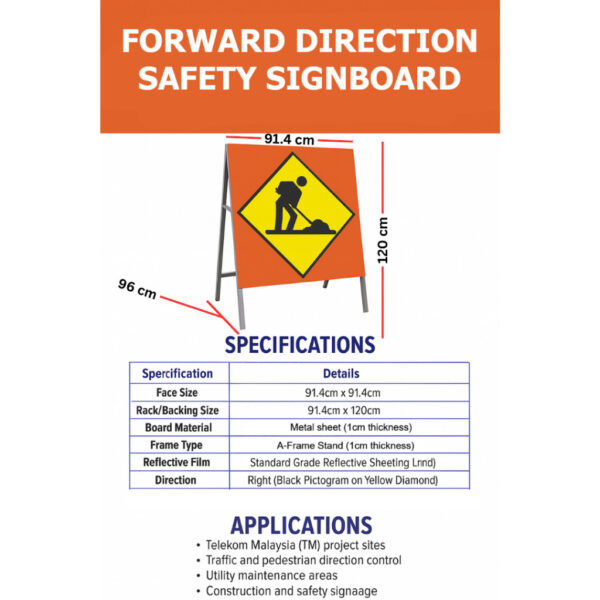 TM SAFETY SIGNAGE TELEKOM SIGNBOARD | PAPAN TANDA TM PROJEK TMSB101 - Image 3