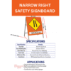 “Road Narrows on Left/Right– 200m” TM SAFETY SIGNAGE TELEKOM SIGNBOARD TMSB101 - Image 4