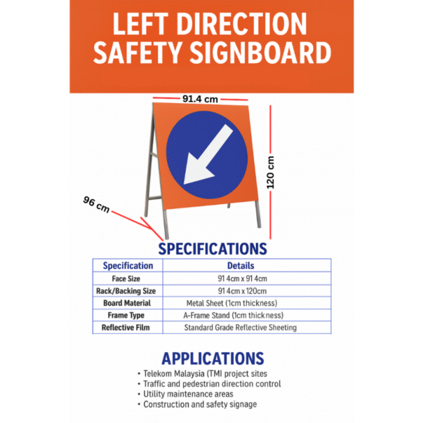 TM SAFETY SIGNAGE TELEKOM SIGNBOARD | PAPAN TANDA TM PROJEK TMSB101 - Image 5