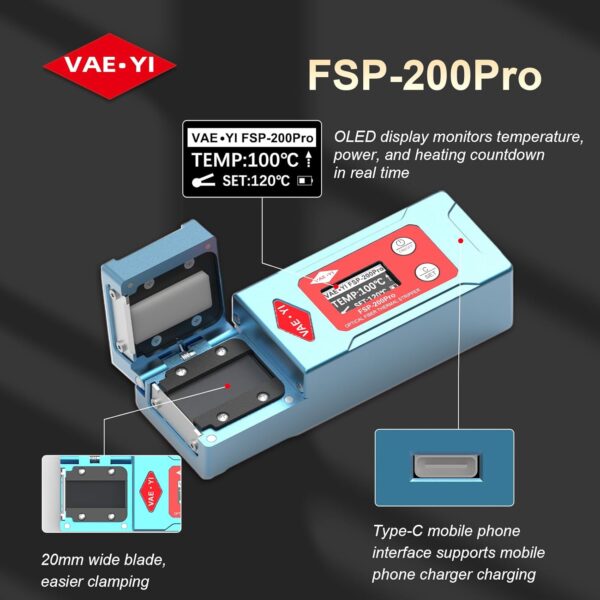Fiber V Thermal Stripper – Optical Fiber Heating Stripping Tool FTS101 - Image 4