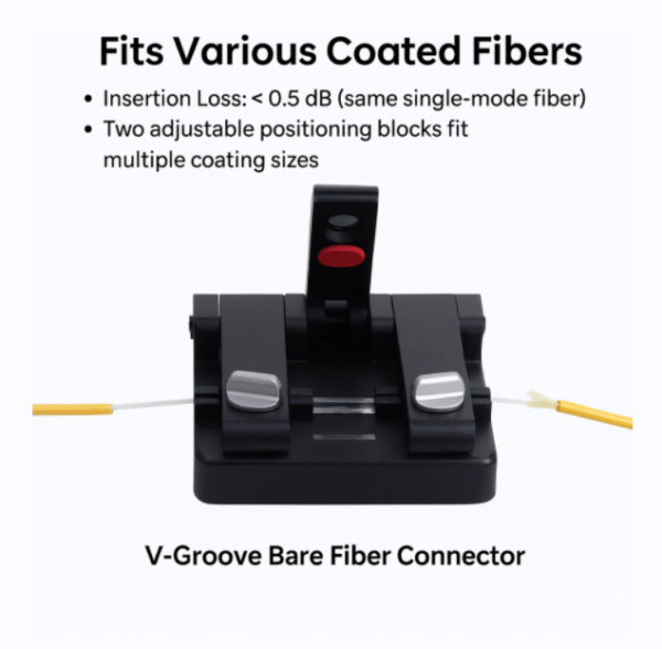 SINGLE CORE OPTICAL FIBER V ALIGNER WITH PRESS PLATE MAGNETIC SWITCH TO TEMPORARY DOCKING ACTIVITY CONNECTOR HIGH FA101 - Image 3