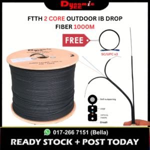 FTTH 2 Core Outdoor IB Drop Fiber Cable 1000m (FRP)GJYXFCH-2B6a2 G657A2 IB201