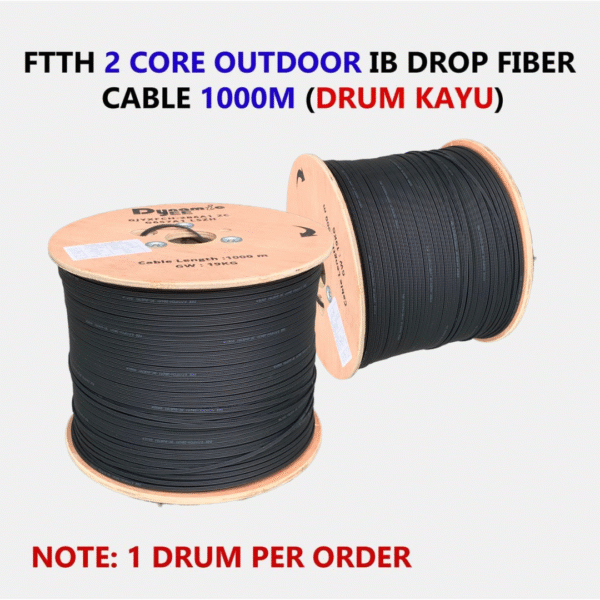 FTTH 2 Core Outdoor IB Drop Fiber Cable 1000m (FRP)GJYXFCH-2B6a2 G657A2 IB201 - Image 2