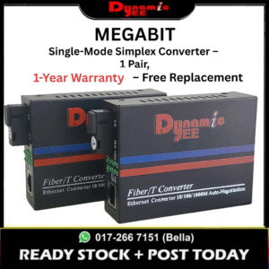 DEE 20KM MEGABIT SINGLE MODE FIBER MEDIA CONVERTER FIBER OPTICAL TRANSCEIVER MS-03-A & GS-03-B 1 PAIR CON103