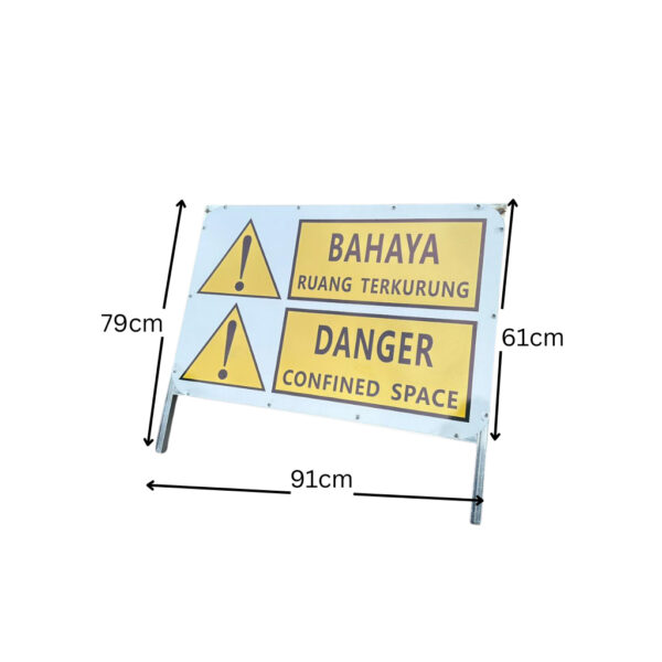 TM SAFETY SIGNAGE TELEKOM SIGNBOARD 'CONFINED SPACE'(NORMAL REFLECTIVE) TMSB101 - Image 2
