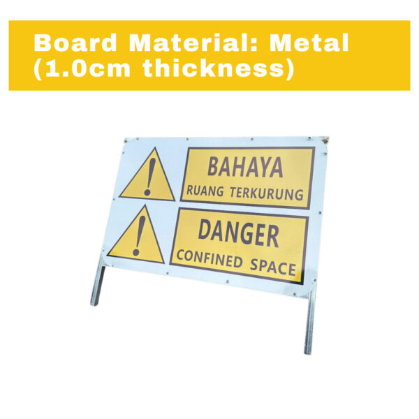 TM SAFETY SIGNAGE TELEKOM SIGNBOARD 'CONFINED SPACE'(NORMAL REFLECTIVE) TMSB101 - Image 4