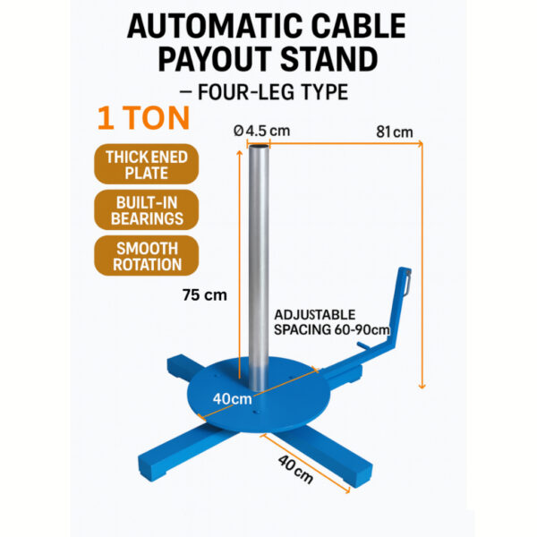 Cabel reel Automatic Brake 0.45m | 0.6m | 1 Ton | 2Ton Capacity | Heavy-Duty CR103 - Image 4