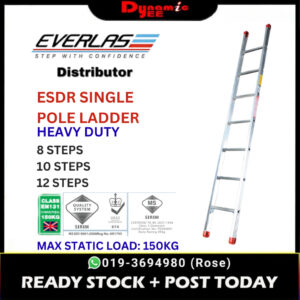 EVERLAS ESDR HEAVY DUTY SINGLE POLE LADDER ES08DR | ES10DR | ES12DR - LD902