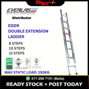 EVERLAST HEAVY DUTY DOUBLE EXTENSION LADDER  ED8DR | ED10DR | ED12DR - LD903