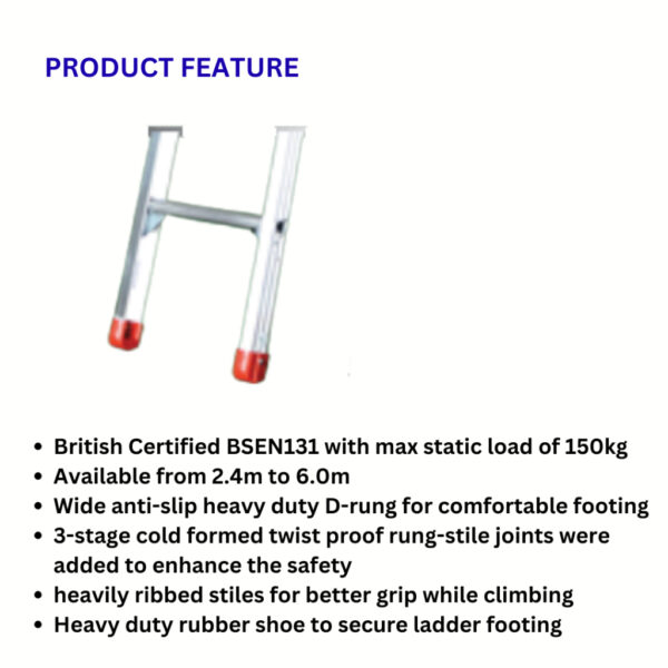 EVERLAST HEAVY DUTY DOUBLE EXTENSION LADDER  ED8DR | ED10DR | ED12DR - LD903 - Image 2