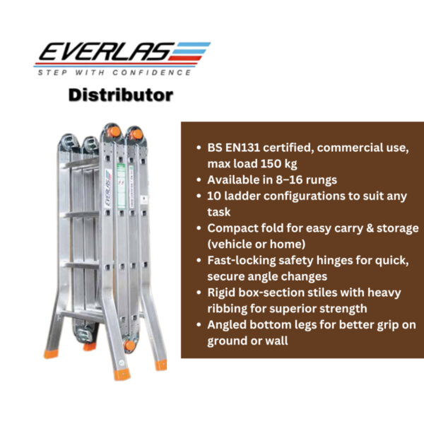 EVERLAS YMPRH MULTI-PURPOSE LADDER HEAVY DUTY YMPRH08 | YMPRH12 | YMPRH16 - LD801 - Image 3