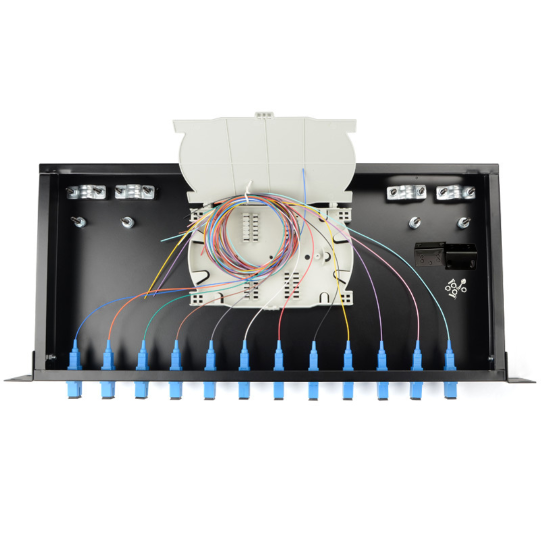 12-Port SC Full Set Optical Fiber Termination Box with Pigtail Flange Thickening - TBR301 - Image 3