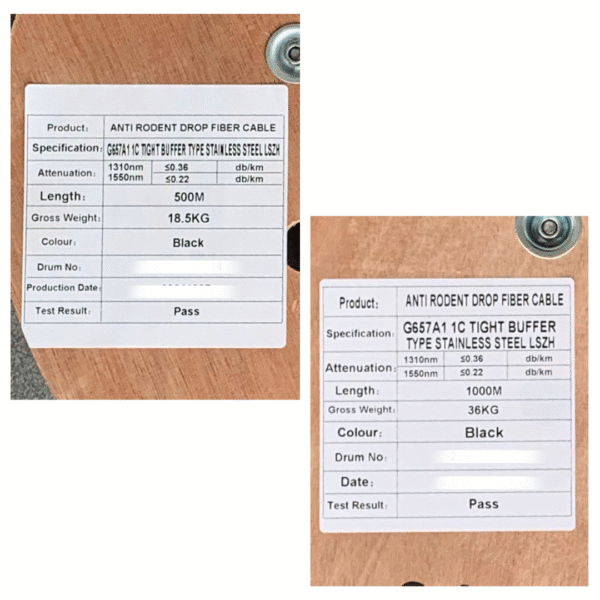 TM Specification ARDF - Anti-Rodent Drop Fiber 1Core (PER DRUM) AR101 - Image 3