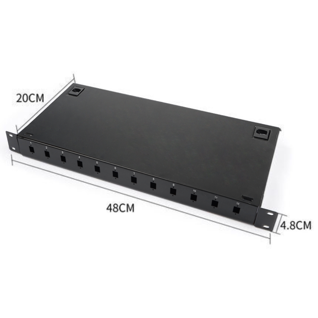 12-Port SC & FC Empty Optical Fiber Termination Box with Pigtail Flange Thickening - TBR301 - Image 2