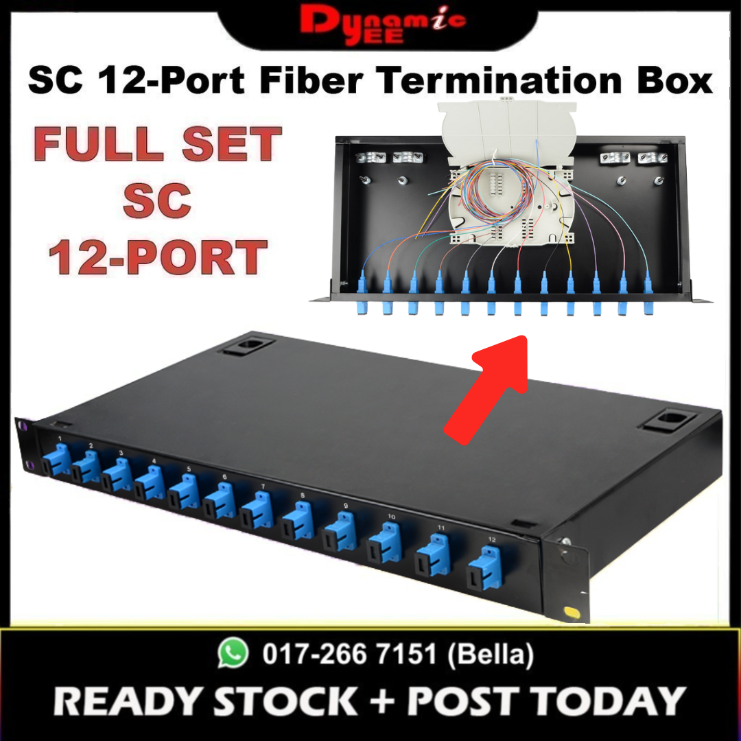 12-Port SC Full Set Optical Fiber Termination Box with Pigtail Flange Thickening - TBR301