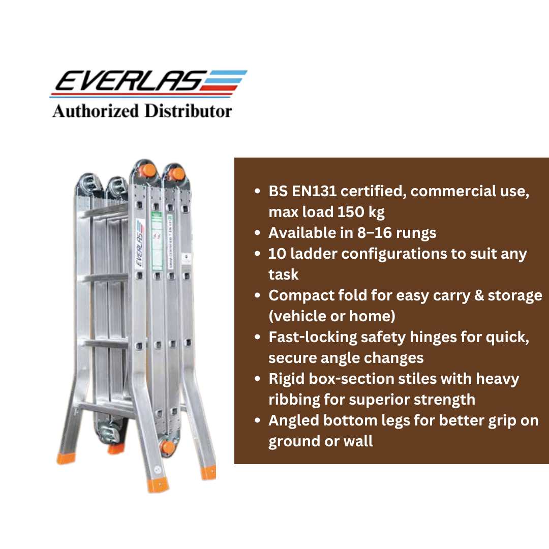 EVERLAS YMPRH MULTI-PURPOSE LADDER HEAVY DUTY YMPRH08 | YMPRH12 | YMPRH16 - LD801 - Image 2