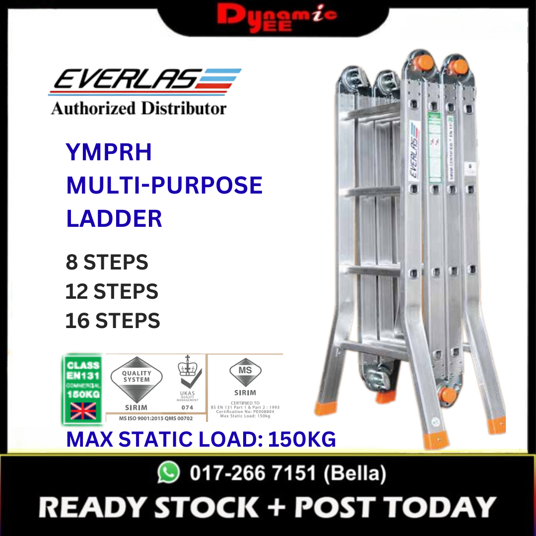 EVERLAS YMPRH MULTI-PURPOSE LADDER HEAVY DUTY YMPRH08 | YMPRH12 | YMPRH16 - LD801