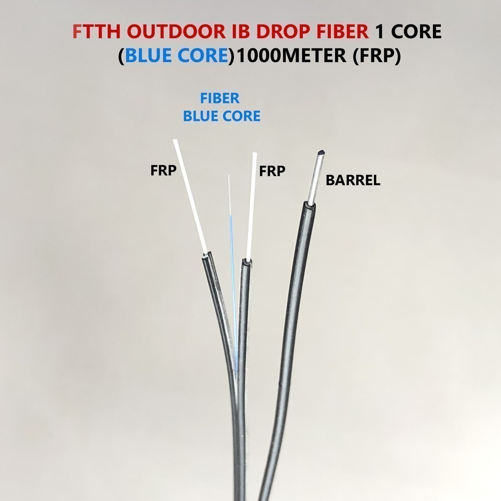PLS TM CERTIFIED GJYXFCH IB DROP FIBER CABLE 1 CORE 1KM (B) GJYXFCH -1B6A1 G657A1 IB803 - Image 4