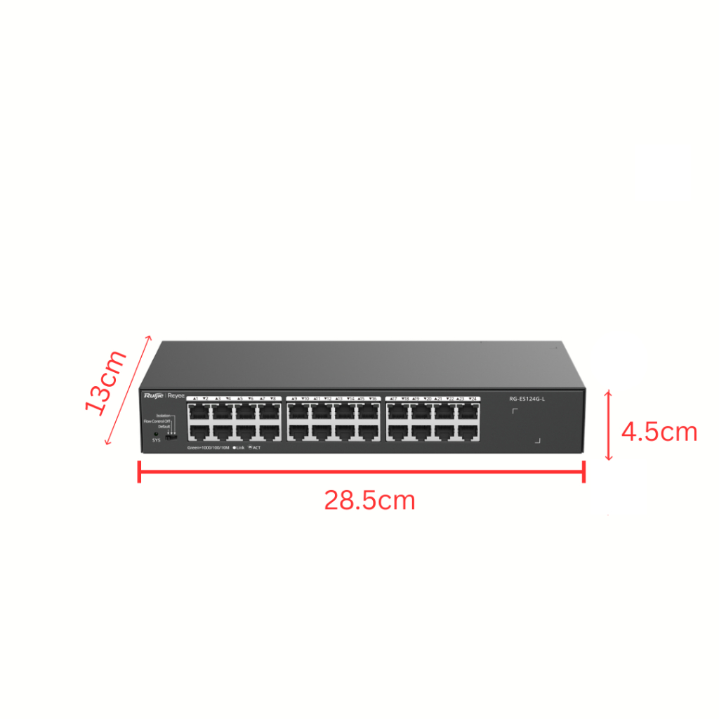 RUIJIE REYEE RG-ES124G-L 24-PORT 10/100/1000 MBPS UNMANAGED NON-PoE SWITCH RE101 - Image 2
