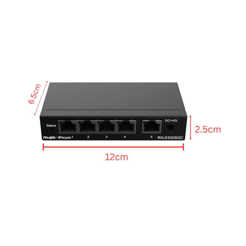 RUIJIE REYEE RG-ES205GC NETWORK 5-PORT GIGABIT SMART CLOUD MANAGED NON-PoE SWITCH RE101 - Image 2