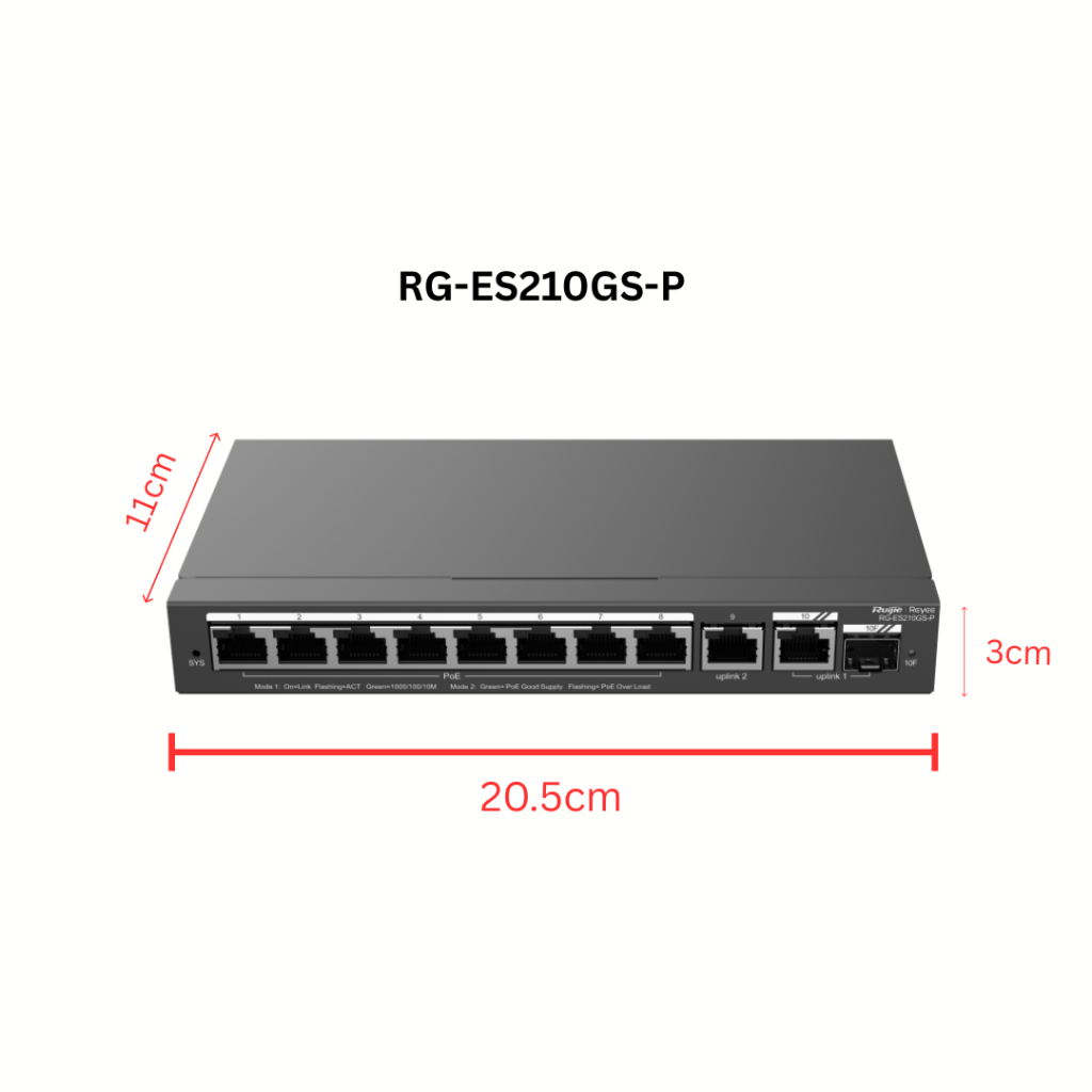 RUIJIE REYEE GIGABIT SMART CLOUD MANAGED PoE SWITCH | RG-ES210GS-P | RG-ES220GS-P RE101 - Image 2