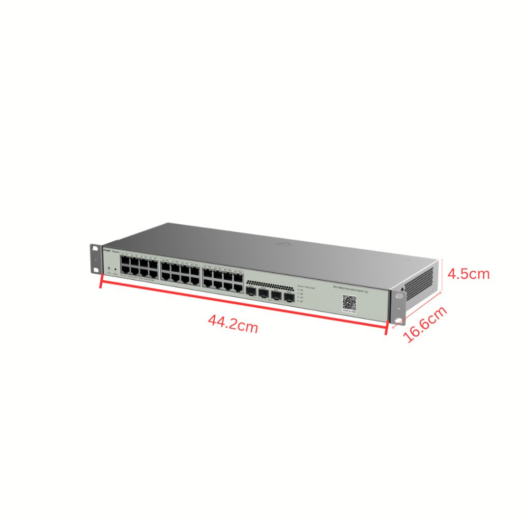 RUIJIE REYEE RG-NBS3100-24GT4SFP-V2 28-PORT GIGABIT LAYER 2 CLOUD MANAGED NON-PoE SWITCH RE101 - Image 2