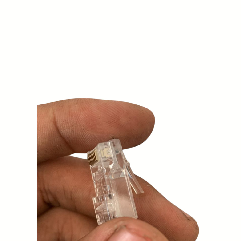 RJ45 MODULAR PLUGS NETWORK PASS THROUGH CONNECTOR GOLD PLATED CAT6 100PCS/BOTTLE RJ202 - Image 4