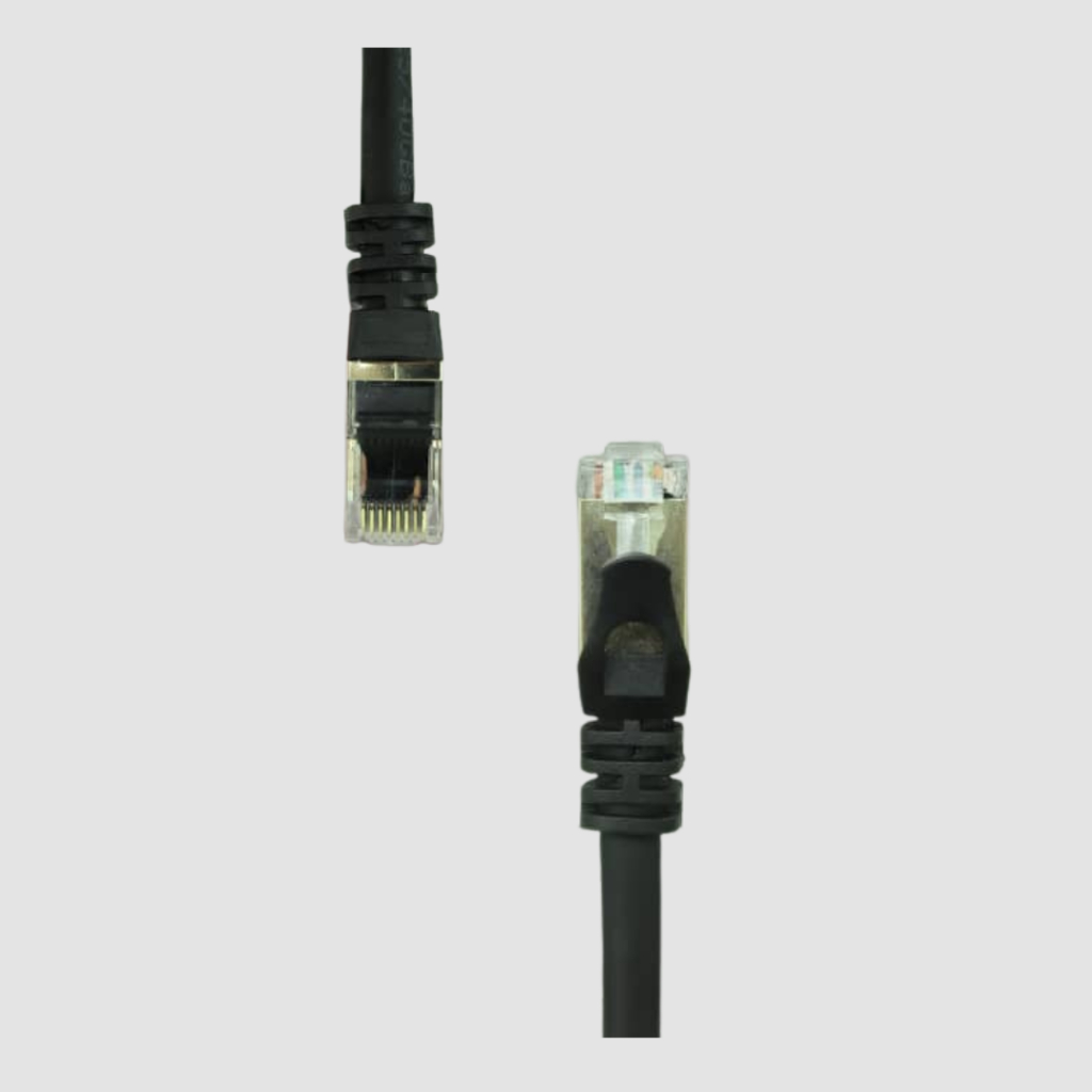 NETWORK CABLE PATCH CORD, Shielded Foiled Twisted Pair, CAT 7, ROUND CABLE, BLACK NCP201 - Image 2