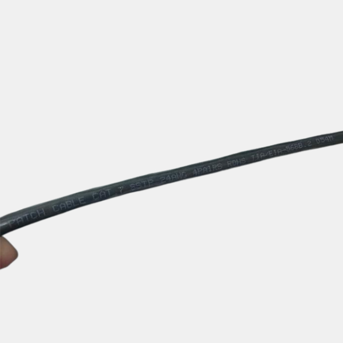 NETWORK CABLE PATCH CORD, Shielded Foiled Twisted Pair, CAT 7, ROUND CABLE, BLACK NCP201 - Image 3