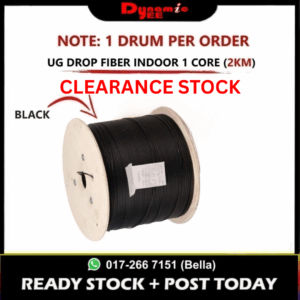 FTTH UG Drop Fiber Indoor 1 Core 2KM(Steel Wire Type) GJXH-1B6a2 G657A2 UG201