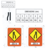 “Road Narrows on Left/Right– 200m” TM SAFETY SIGNAGE TELEKOM SIGNBOARD TMSB101 - Image 2