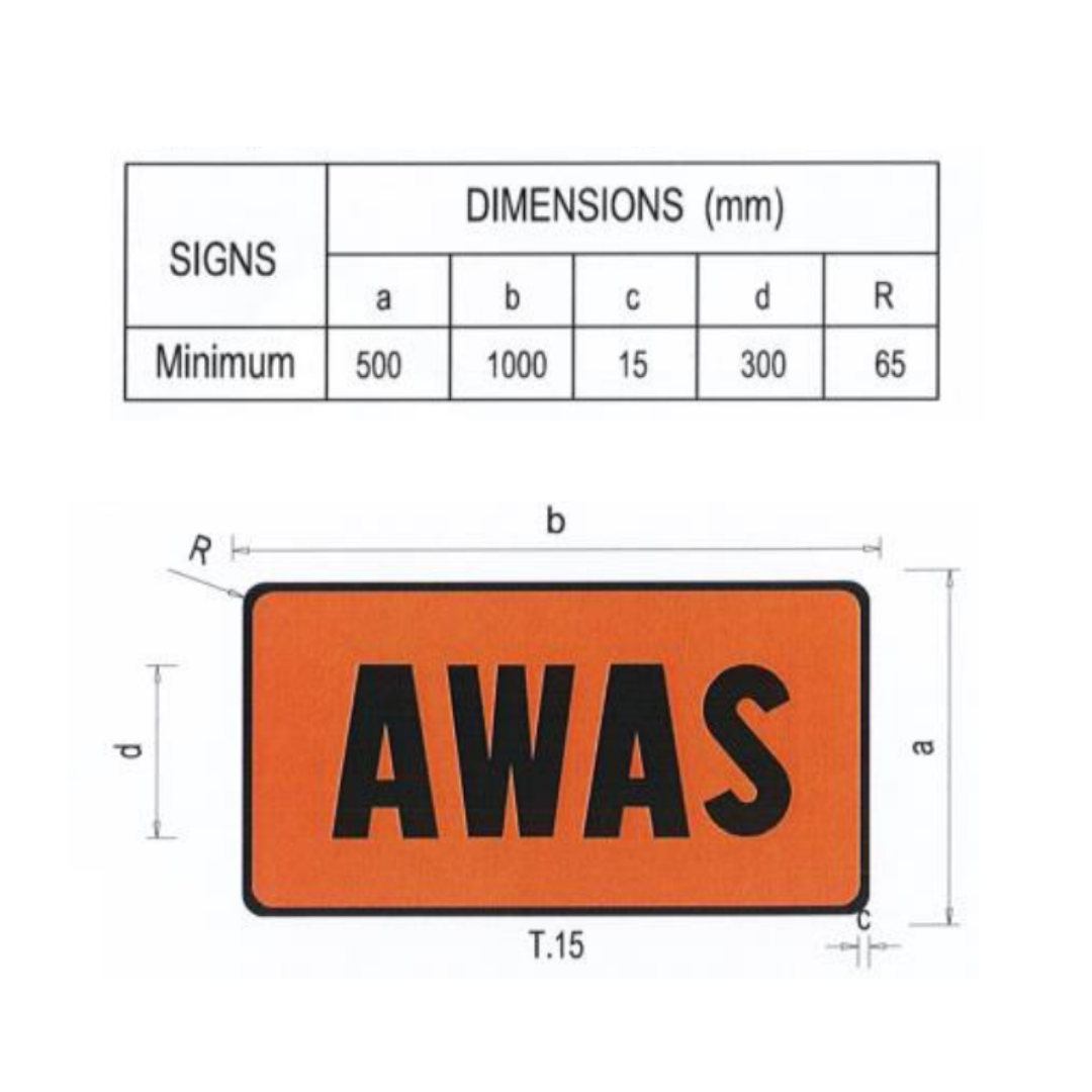 AWAS Signboard for Construction/Telecom Use TMSB101 - Image 2