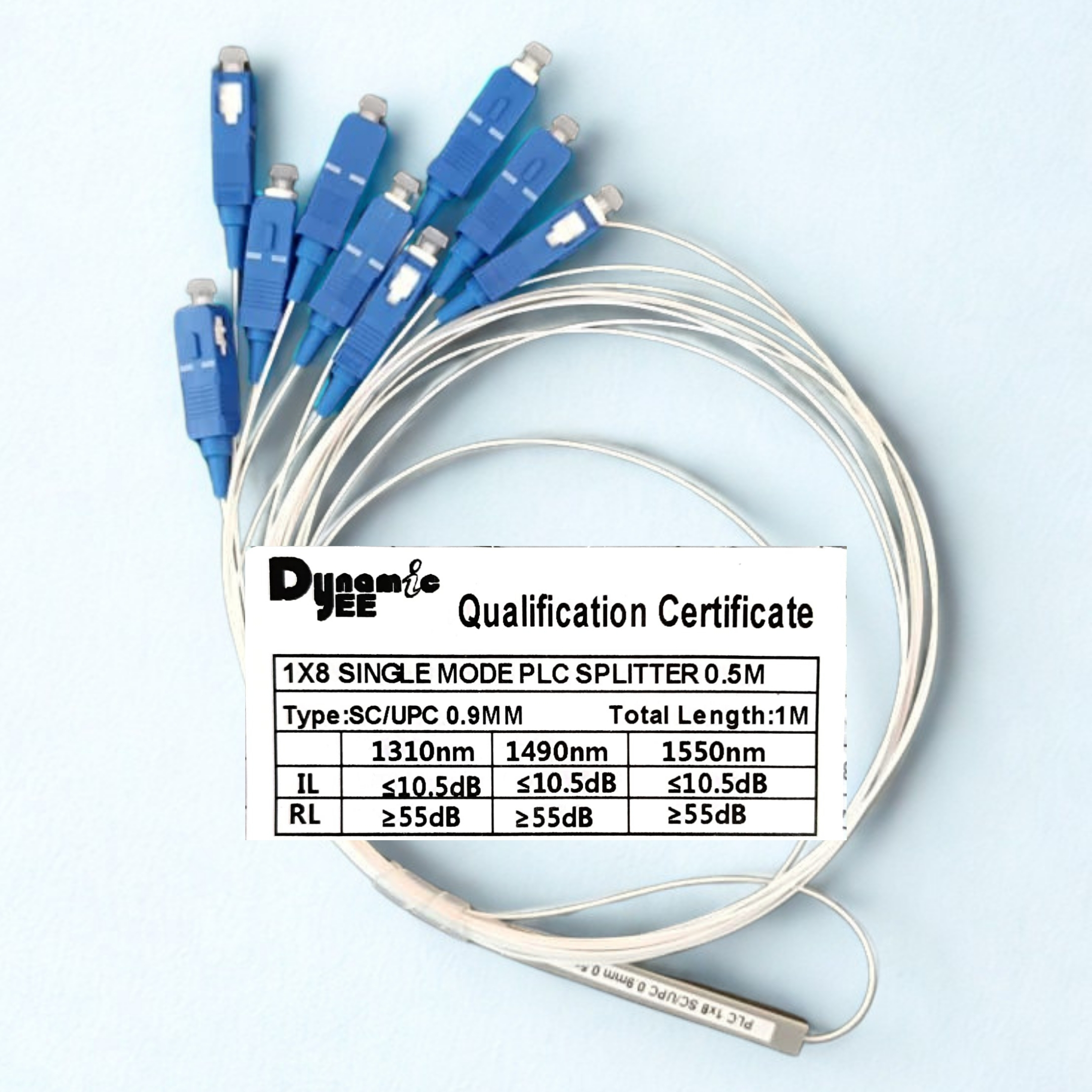 1 X 8 SINGLE MODE 0.5M COUPLE PLC SPLITTER (0.9MM) PL101 - Image 6