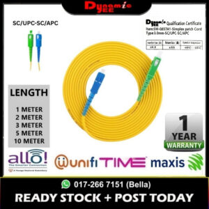 Patch Cord Single Mode SC/UPC-SC/APC Simplex 3.0 PC201