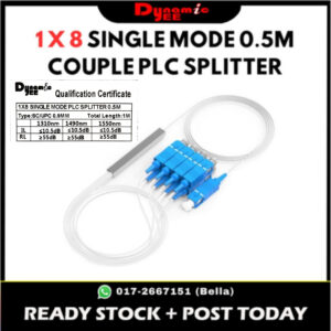 1 X 8 SINGLE MODE 0.5M COUPLE PLC SPLITTER (0.9MM) PL101